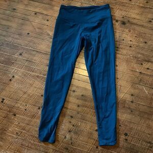 Victoria’s Secret blue scalloped mesh hem knockout tight S leggings